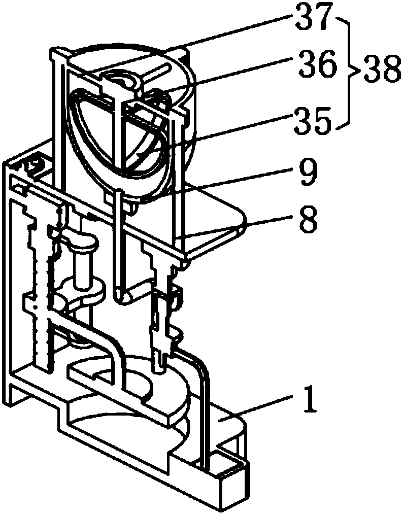 Waste material powder crushing device for 3D (Three-Dimensional) printer