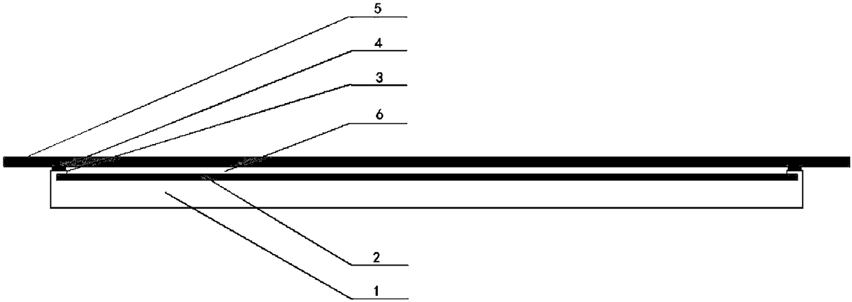 Explosion-proof bonding type soft crystal interlayer fully-attached electronic blackboard with glass substrate