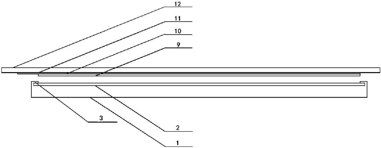 Explosion-proof bonding type soft crystal interlayer fully-attached electronic blackboard with glass substrate