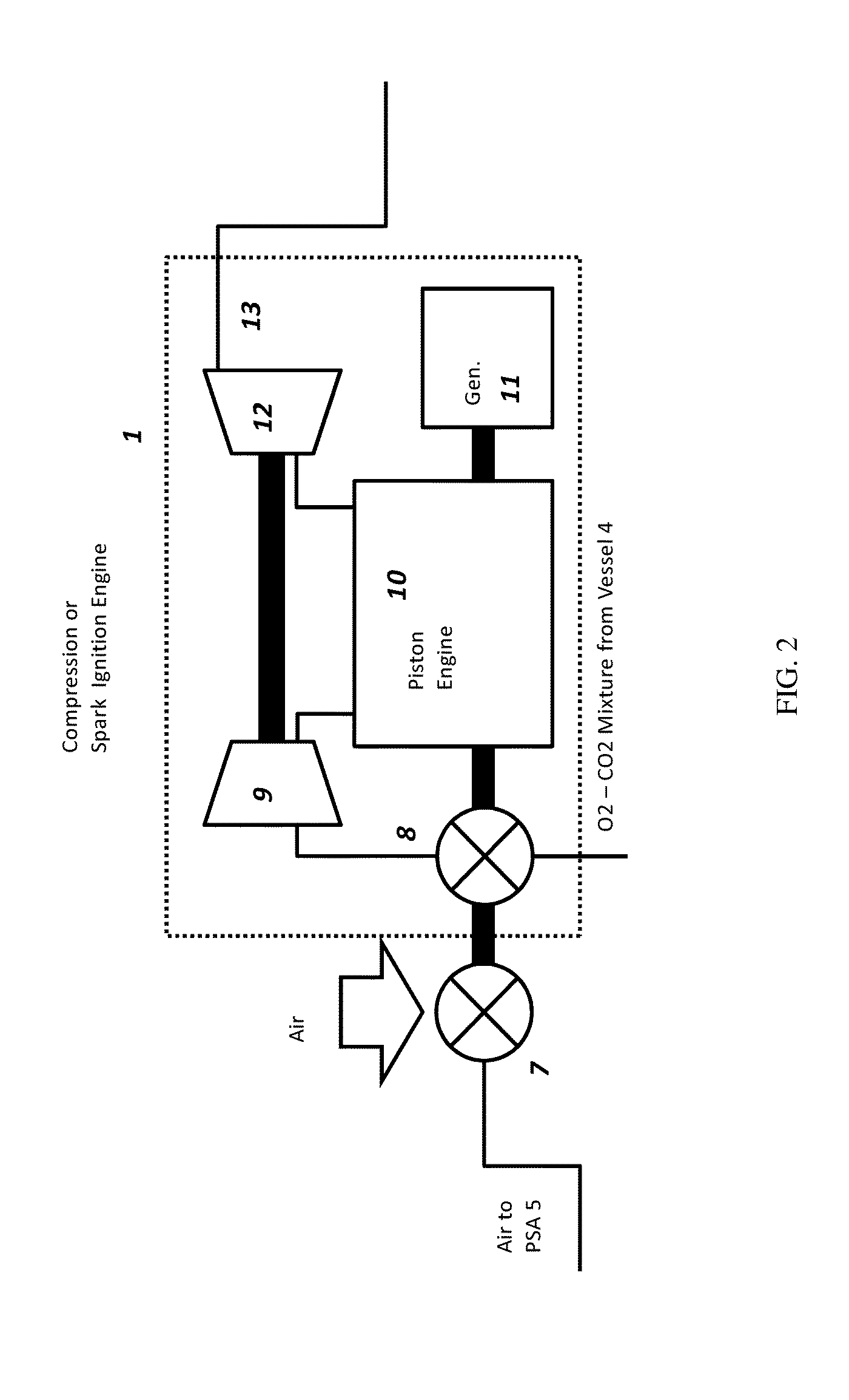 Cycle piston engine power system