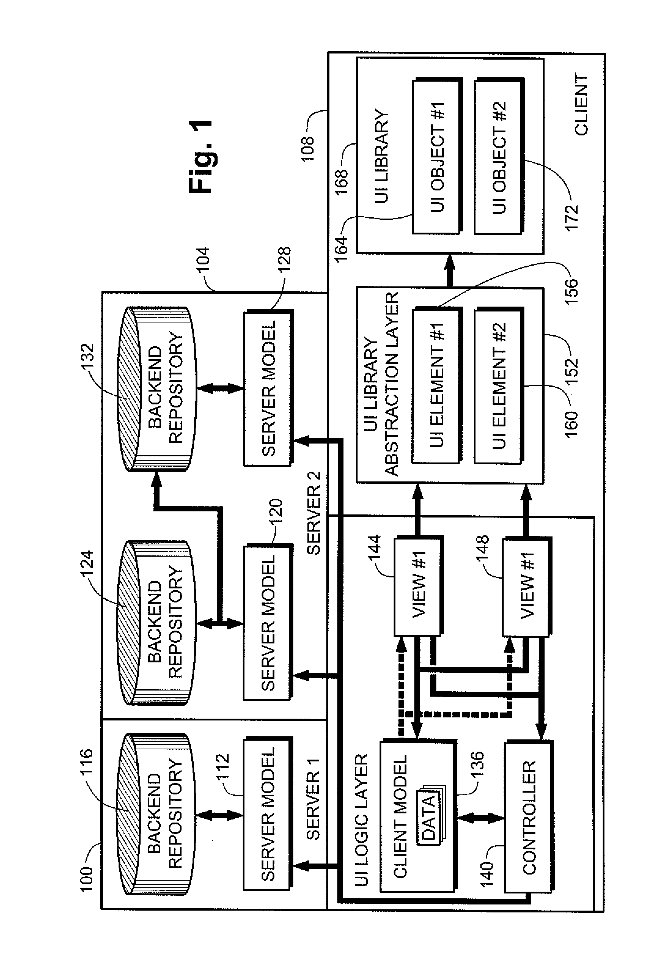 Method and modules for generating client-server applications