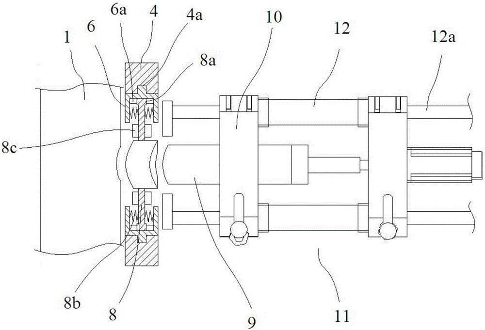 Hot melting device for poly ethylene (PE) tee joint