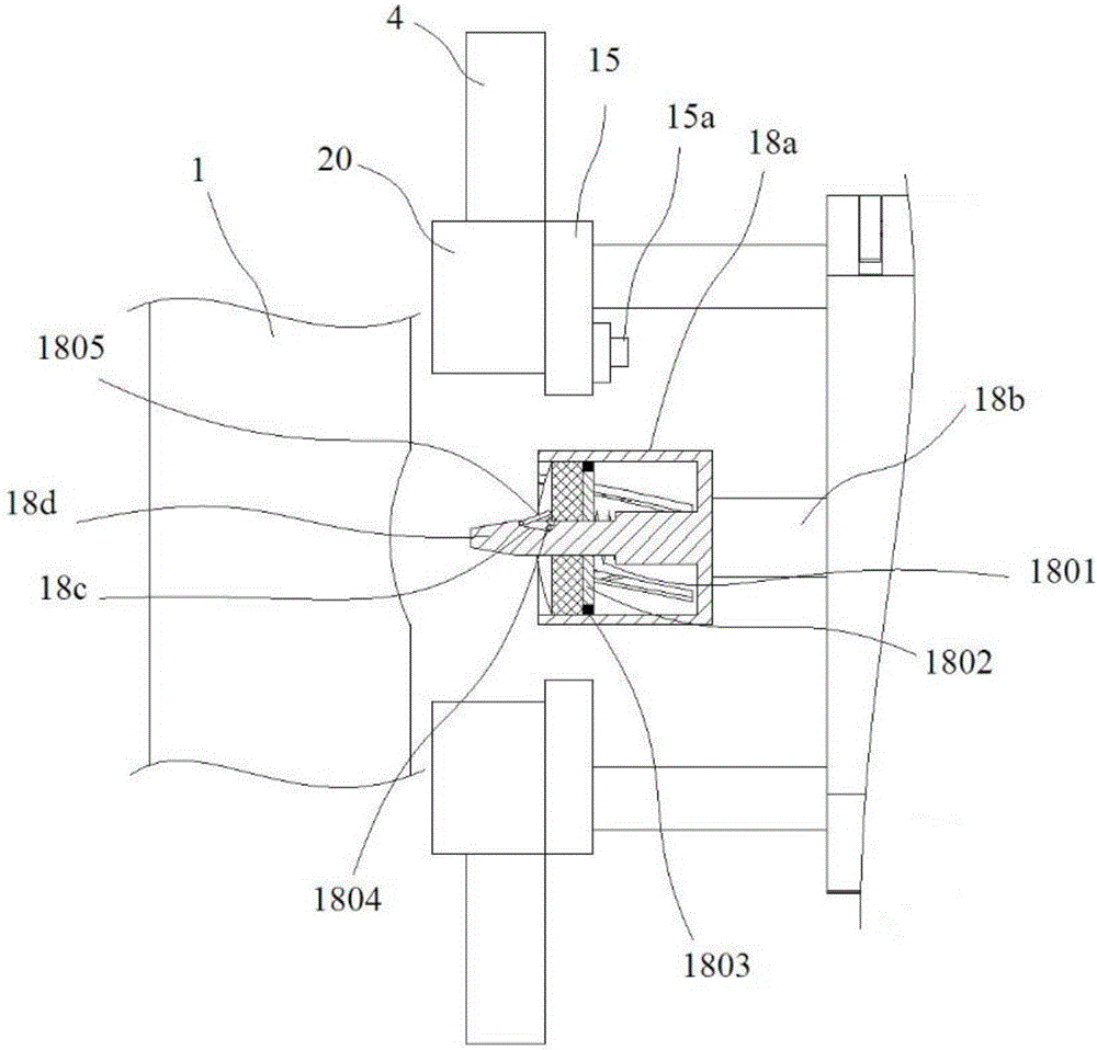 Hot melting device for poly ethylene (PE) tee joint