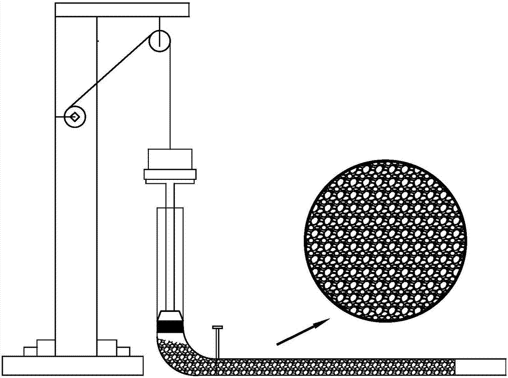 Spraying castable working performance test device and test method