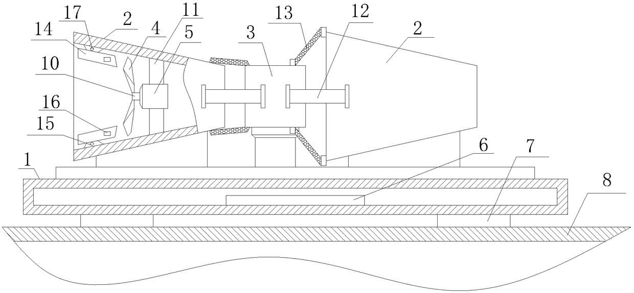 Series-connected wind power generation device based on moving vehicles