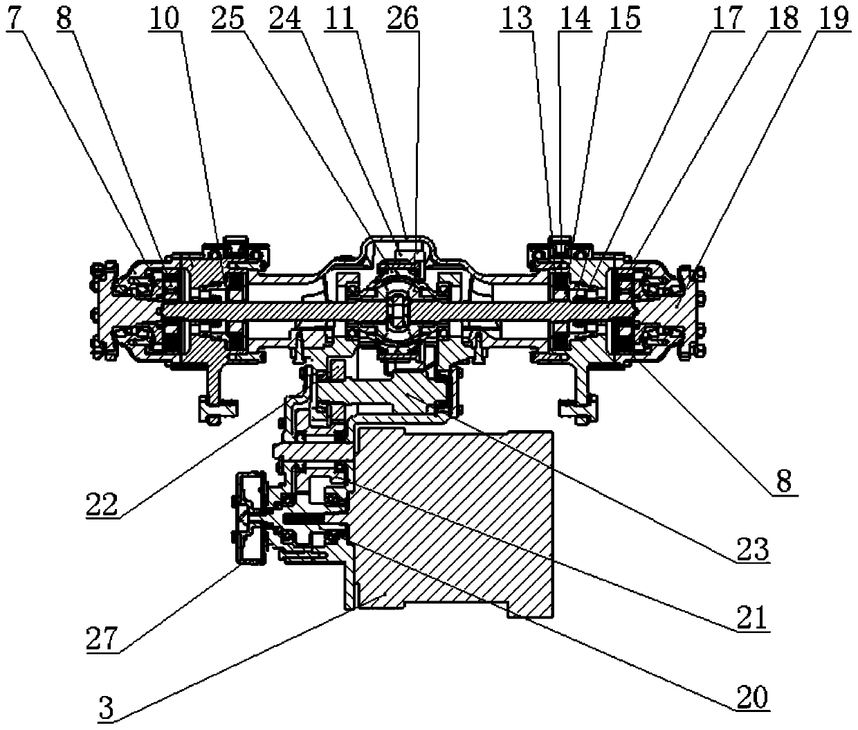 Electric forklift multifunctional wet drive system