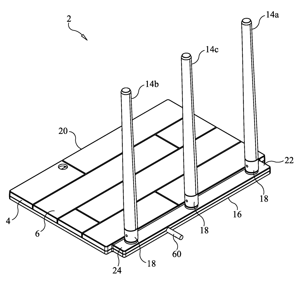 Omni-directional television antenna with WIFI reception capability