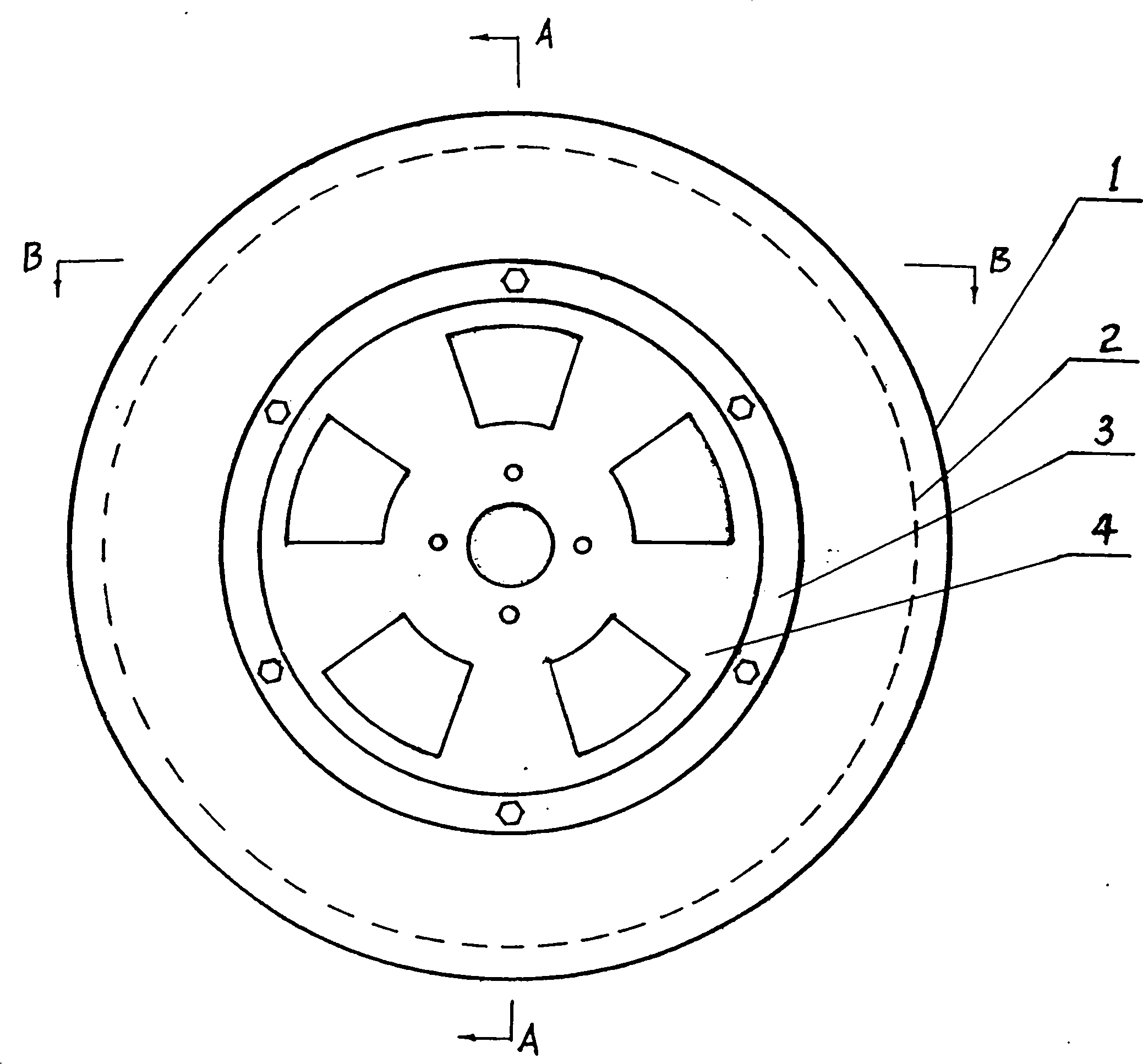 Spring tyre and spring wheel thereof