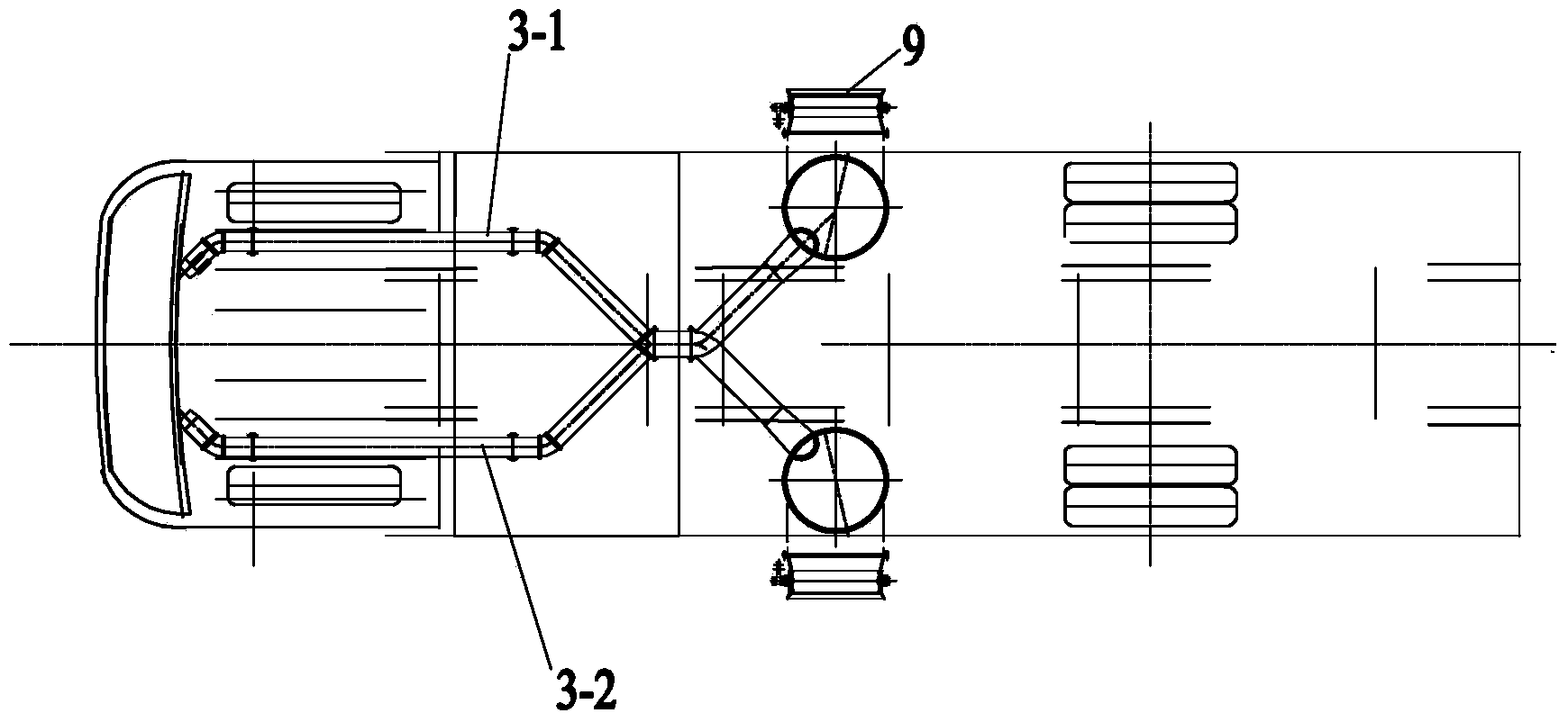 An injection type snow blowing cart