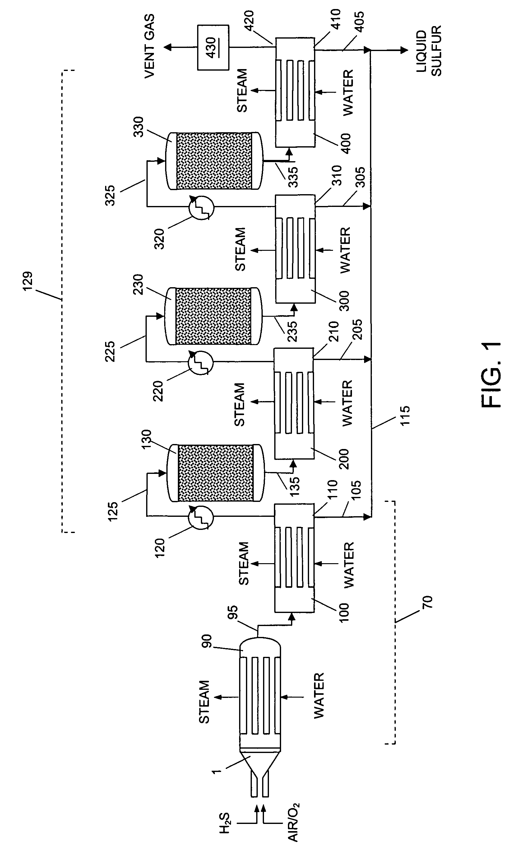 Apparatus and catalytic partial oxidation process for recovering sulfur from an H<sub>2</sub>S-containing gas stream