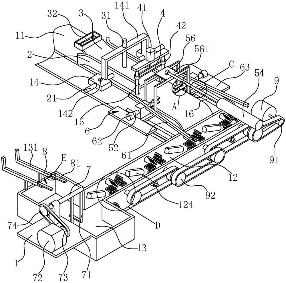 Automatic processing machine for fried bread sticks