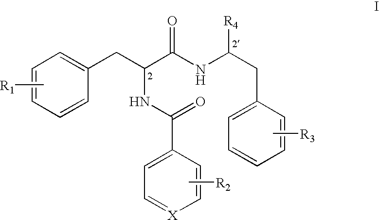 Phenylalanine dipeptide derivatives, compositions and use thereof