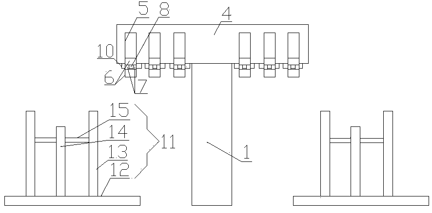 Paying-off and winding-up device of top-led copper wires