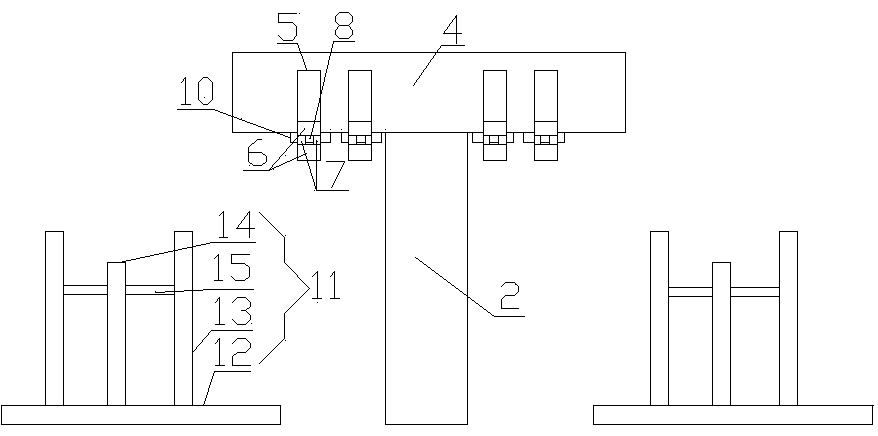 Paying-off and winding-up device of top-led copper wires