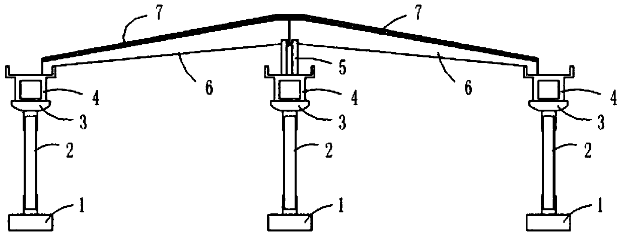 Prefabricated light steel structure factory building and construction method thereof