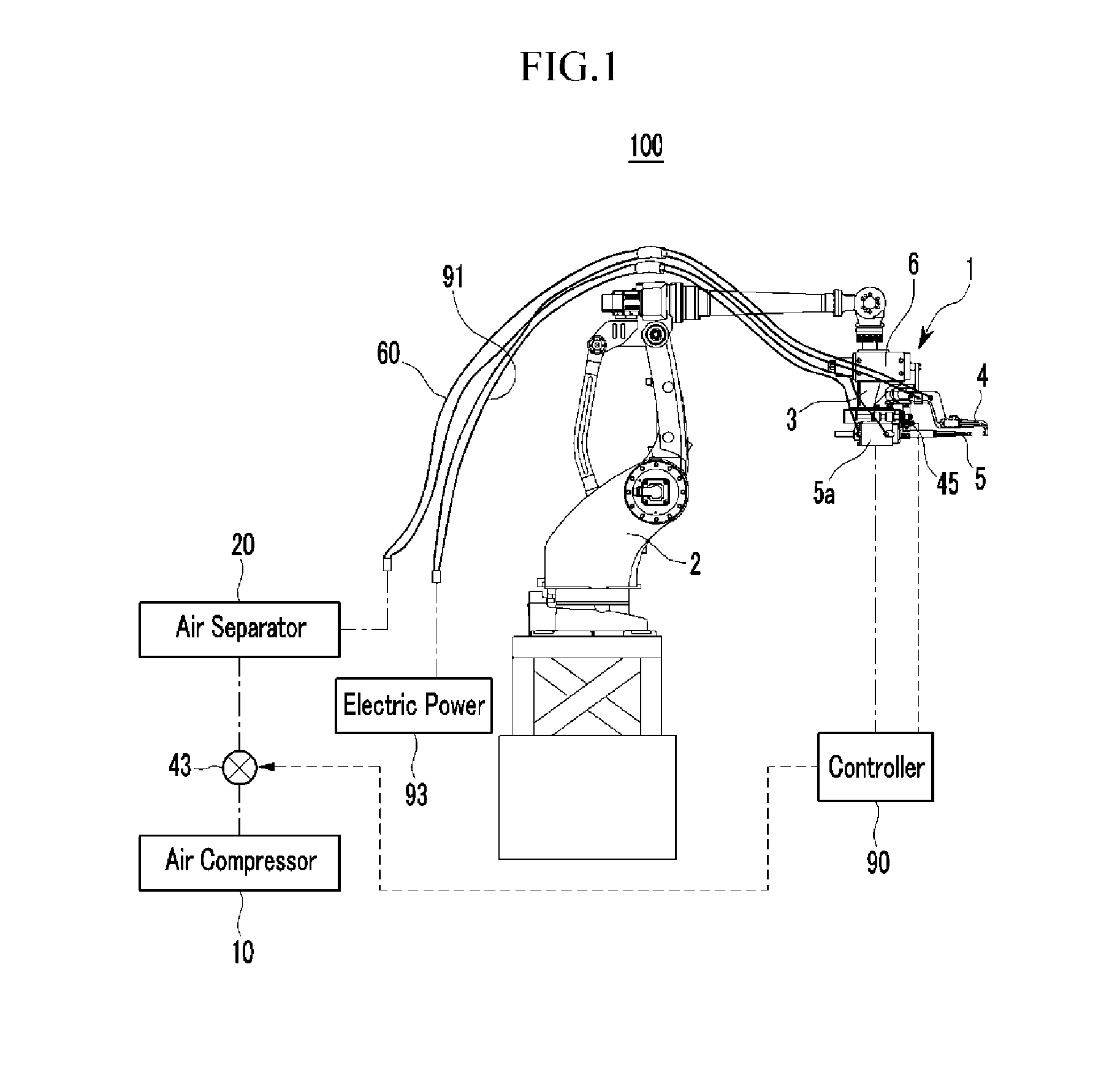 Cooling system for spot welding device