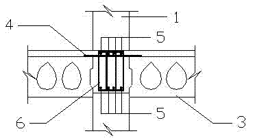 Virtual beam used in large-span prestressed concrete beam plate frame structure