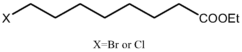 Method for recycling by-product in preparation process of ethyl 8-halooctanoate