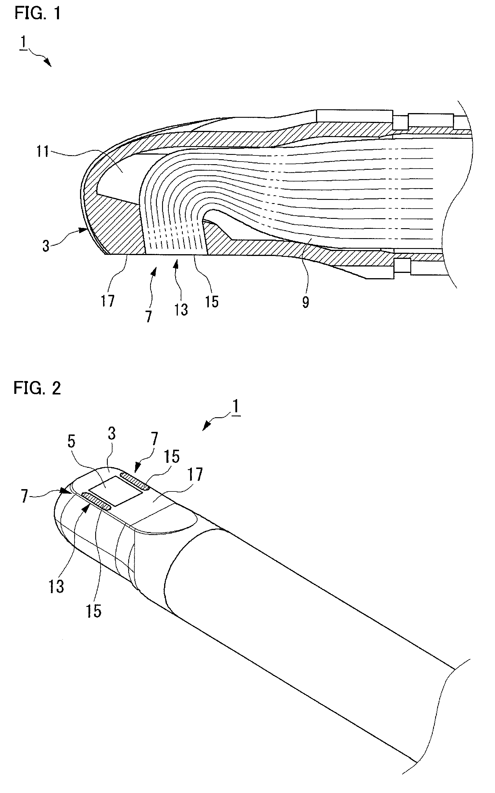 Camera integral with optical fiber