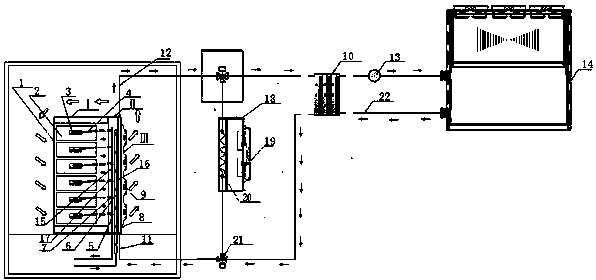 Server cooling system combining air-cooled natural cooling heat pipe air conditioner and liquid cooling device