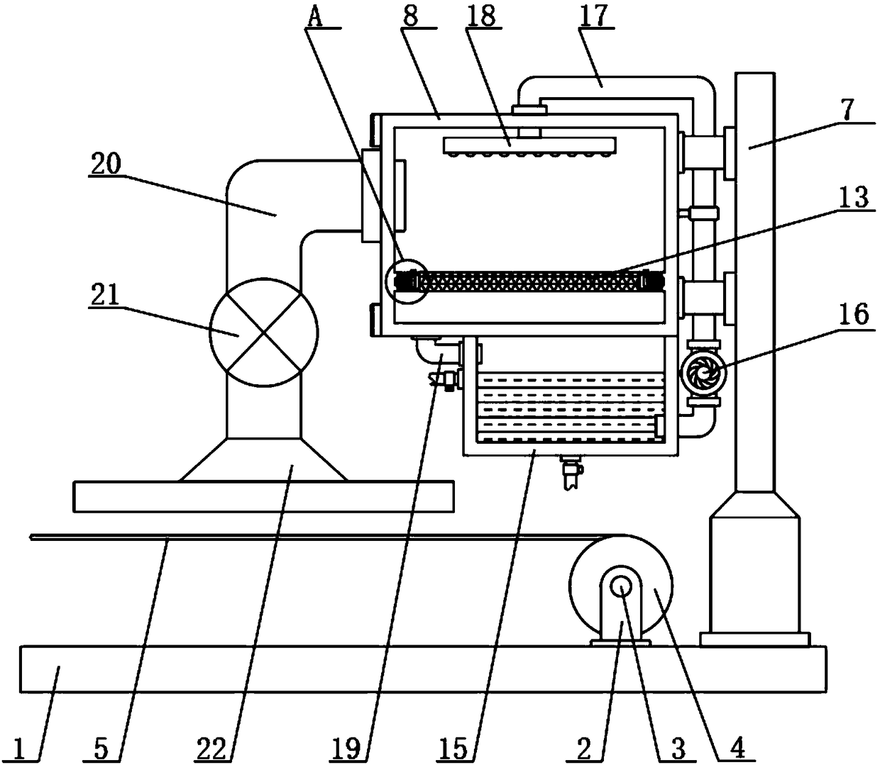 Textile fabric surface dust collection device