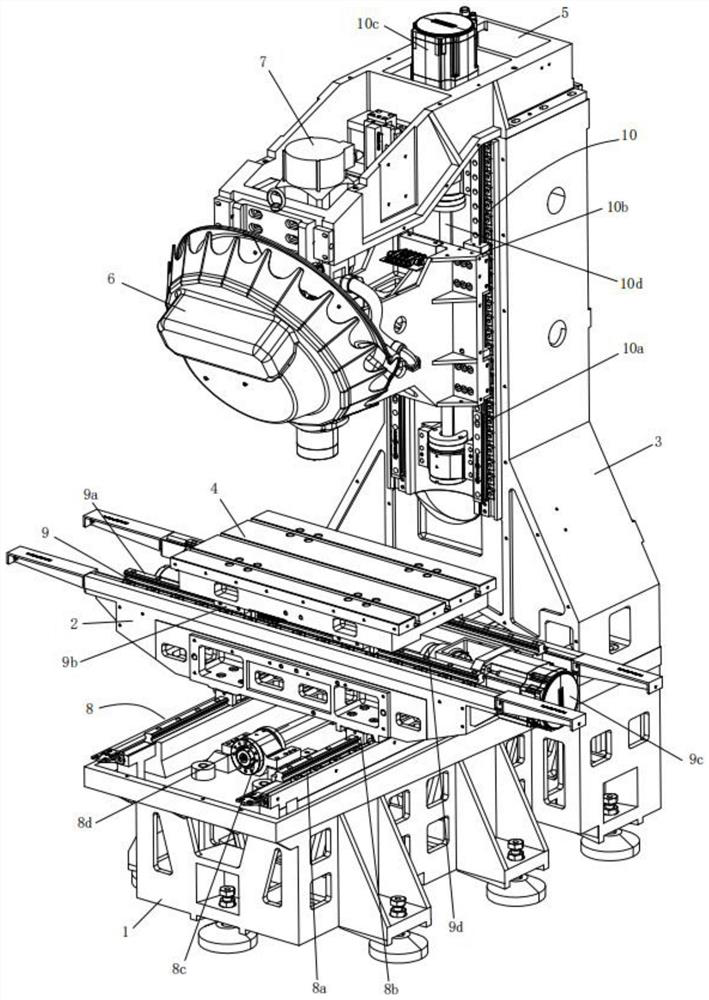 High-speed drilling and milling vertical machining center