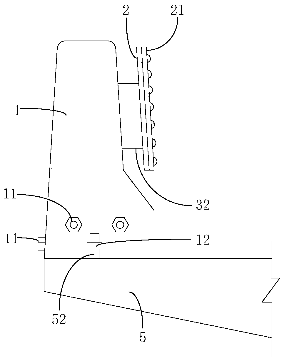 Prefabricated anti-collision guardrail for bridge engineering