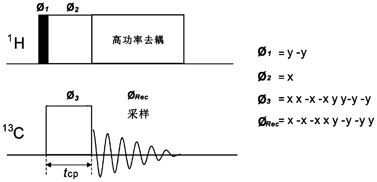 Solid nuclear magnetic resonance quantitative detection method and device based on successive cross polarization