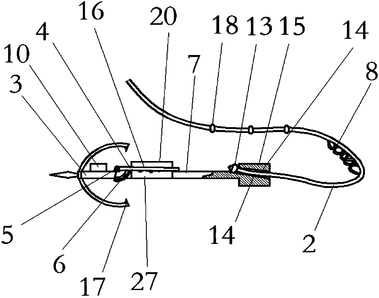 Field climbing rope capable of being projected