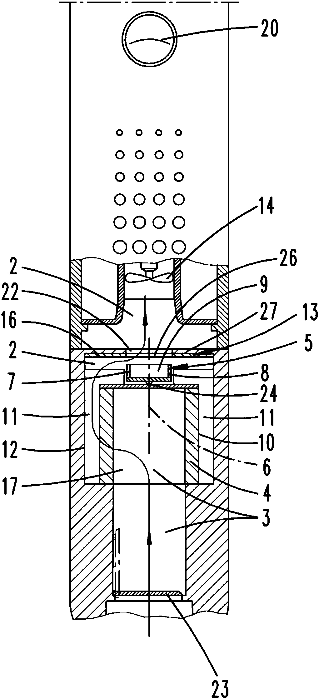 Dust collector having filter element