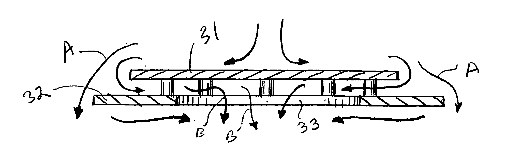 Raised overlapped impingement plate