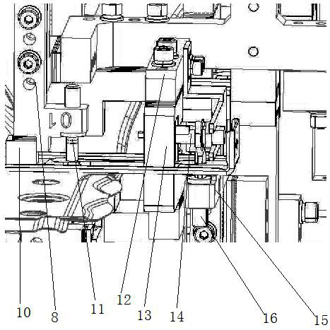 Rear wall outer plate clamp