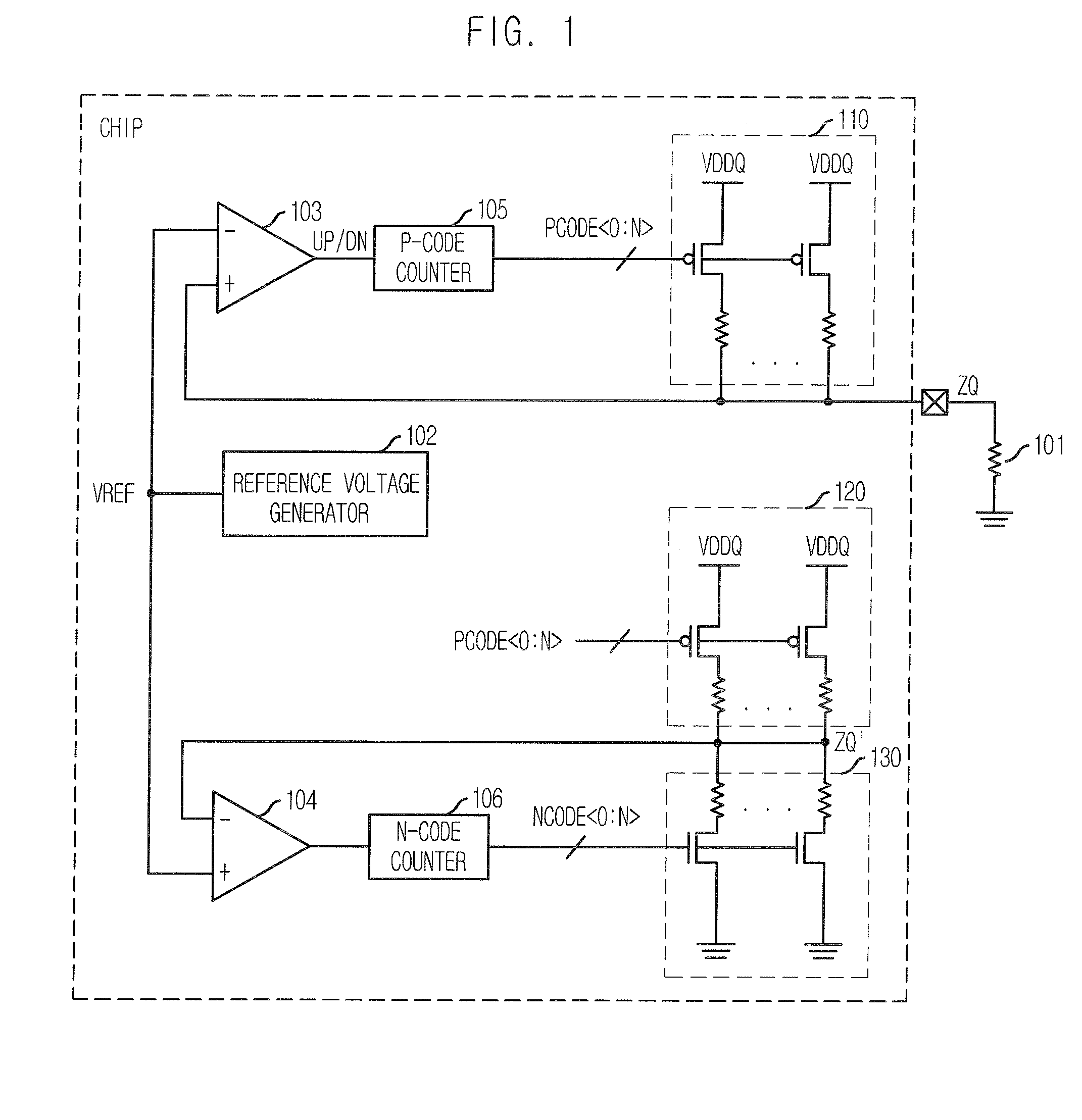 Impedance matching circuit and semiconductor memory device with the same