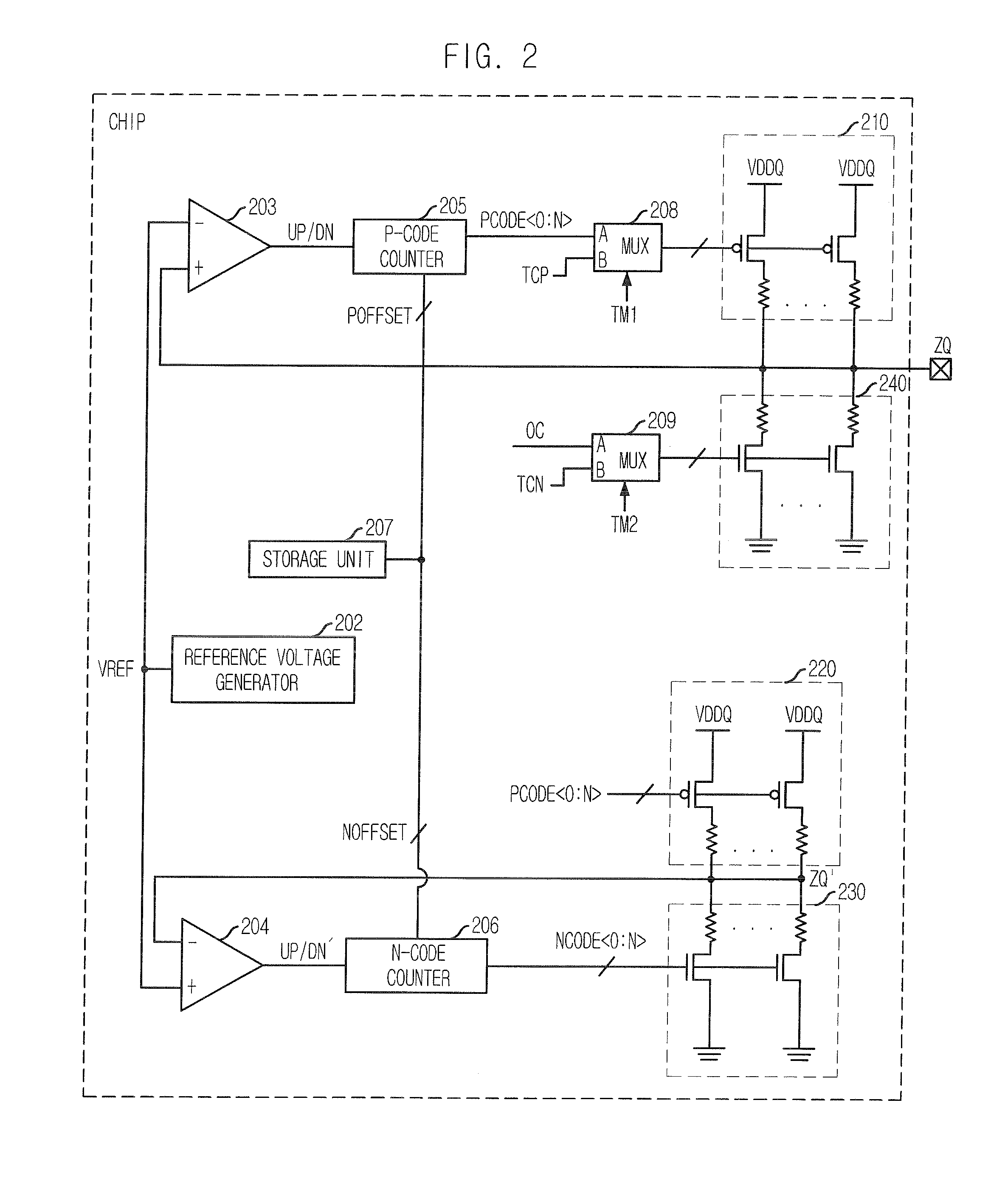 Impedance matching circuit and semiconductor memory device with the same