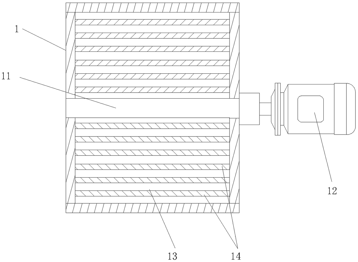 Short fiber mixing device for silk fabrics