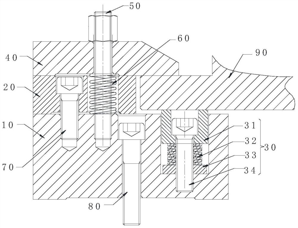 Reverse positioning clamping mechanism