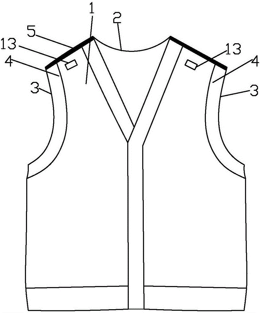 Child garment waistcoat for preventing humpback