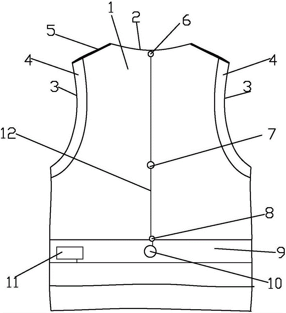 Child garment waistcoat for preventing humpback