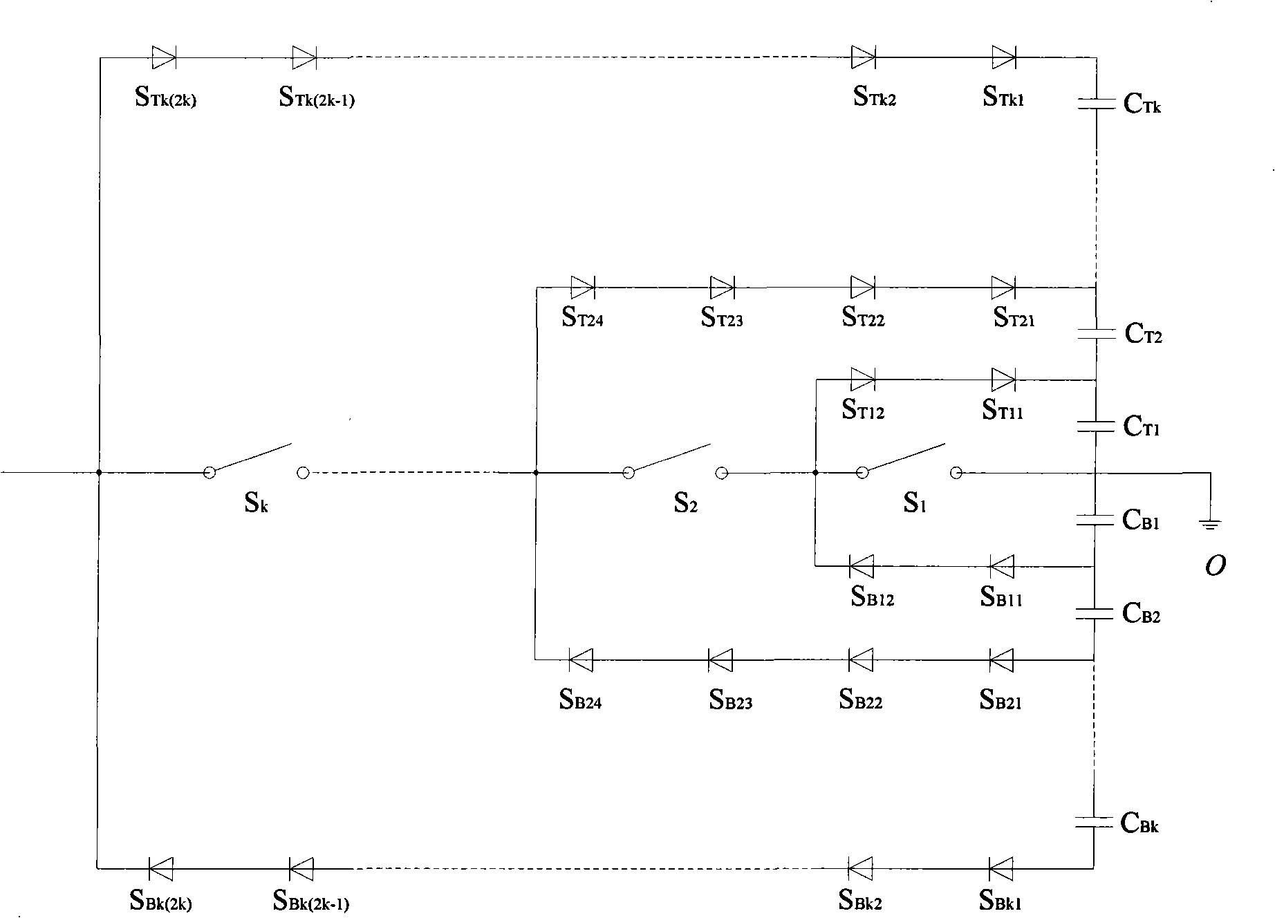 Multi-level rectifying T-shaped converter topological structure