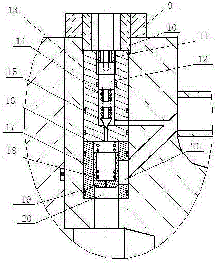 Integrated hydraulic cylinder having bidirectional pressure safety protection function