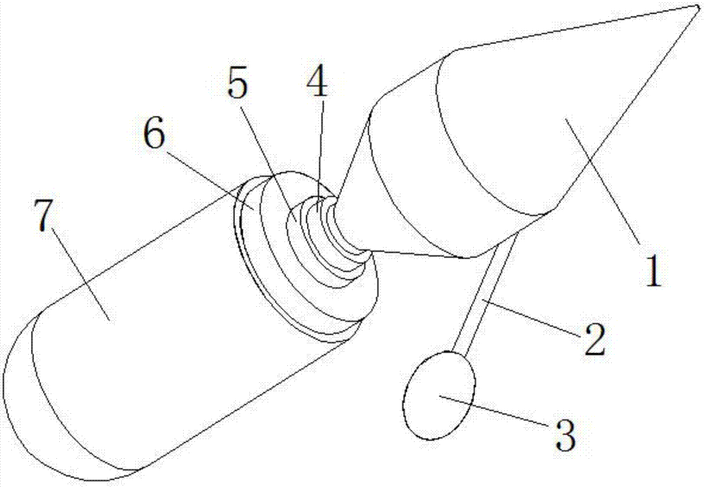 Protected type pathogen sample collection device for infection department