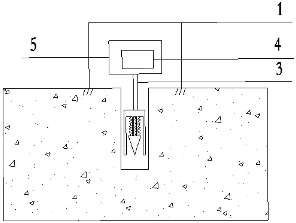 A rock-breaking device and its construction technology using high-frequency electric pulse assisted impact