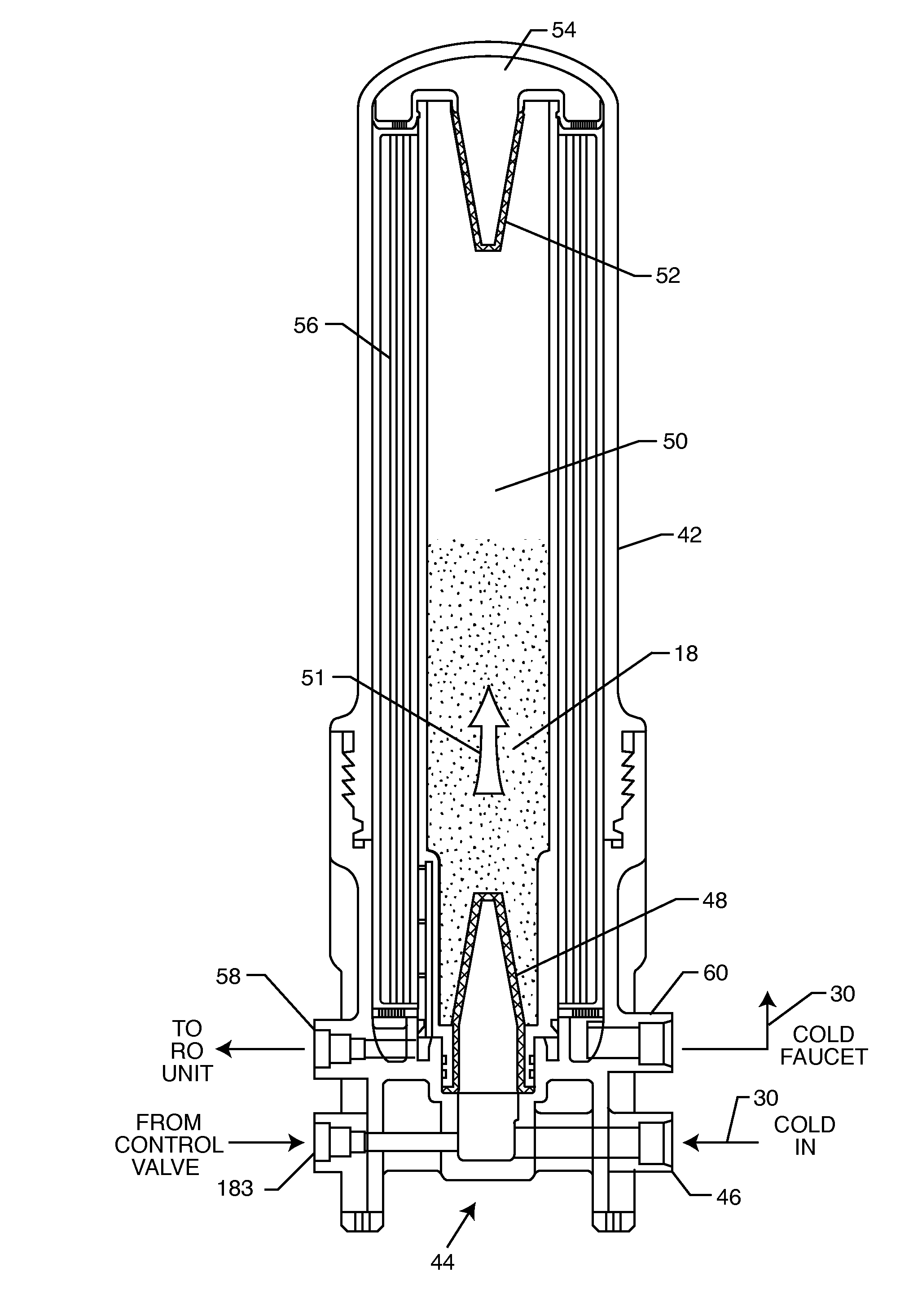 Drainless reverse osmosis water purification system