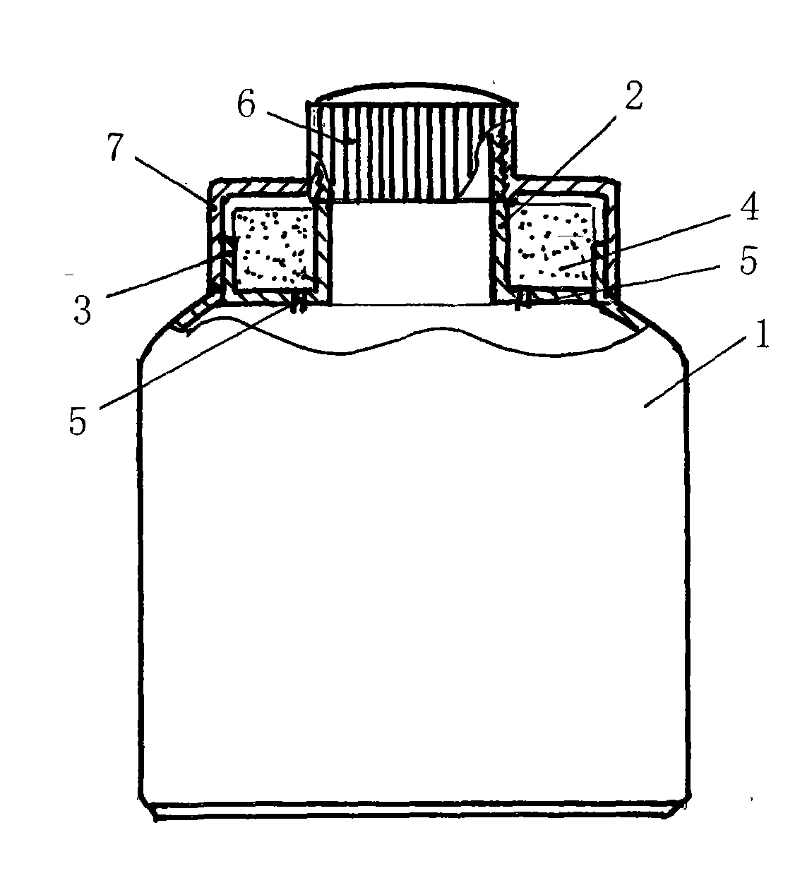 Ink bottle with spongy body