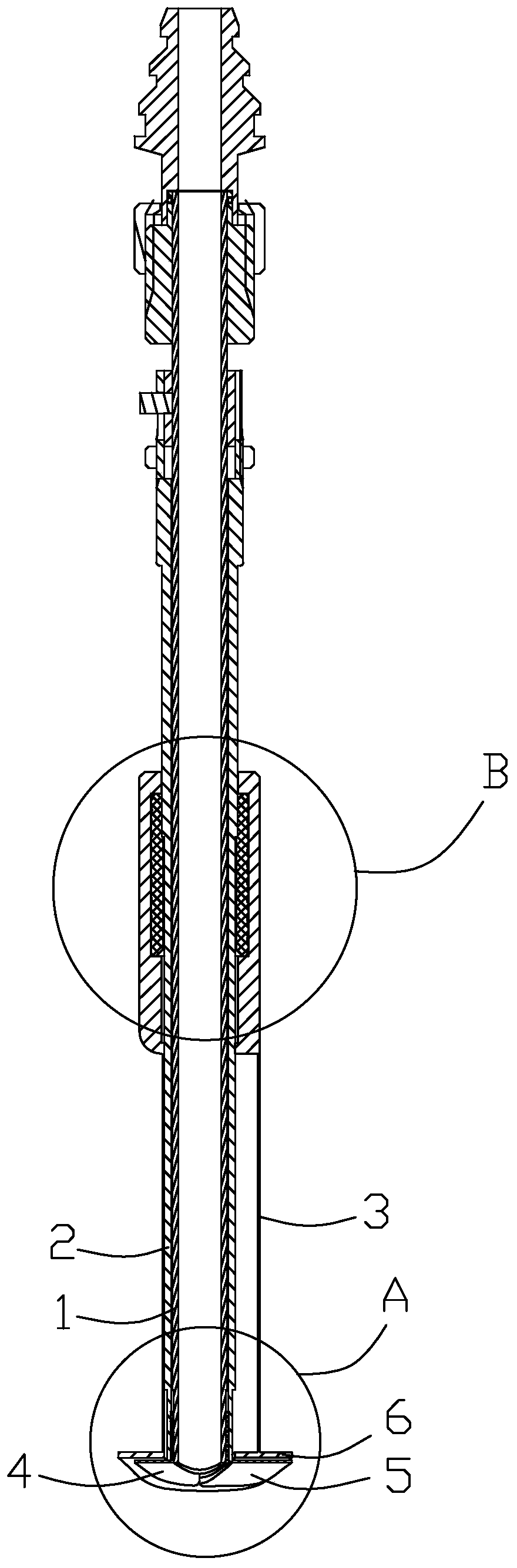 A kind of peripheral arterial catheterization device with two-way perfusion