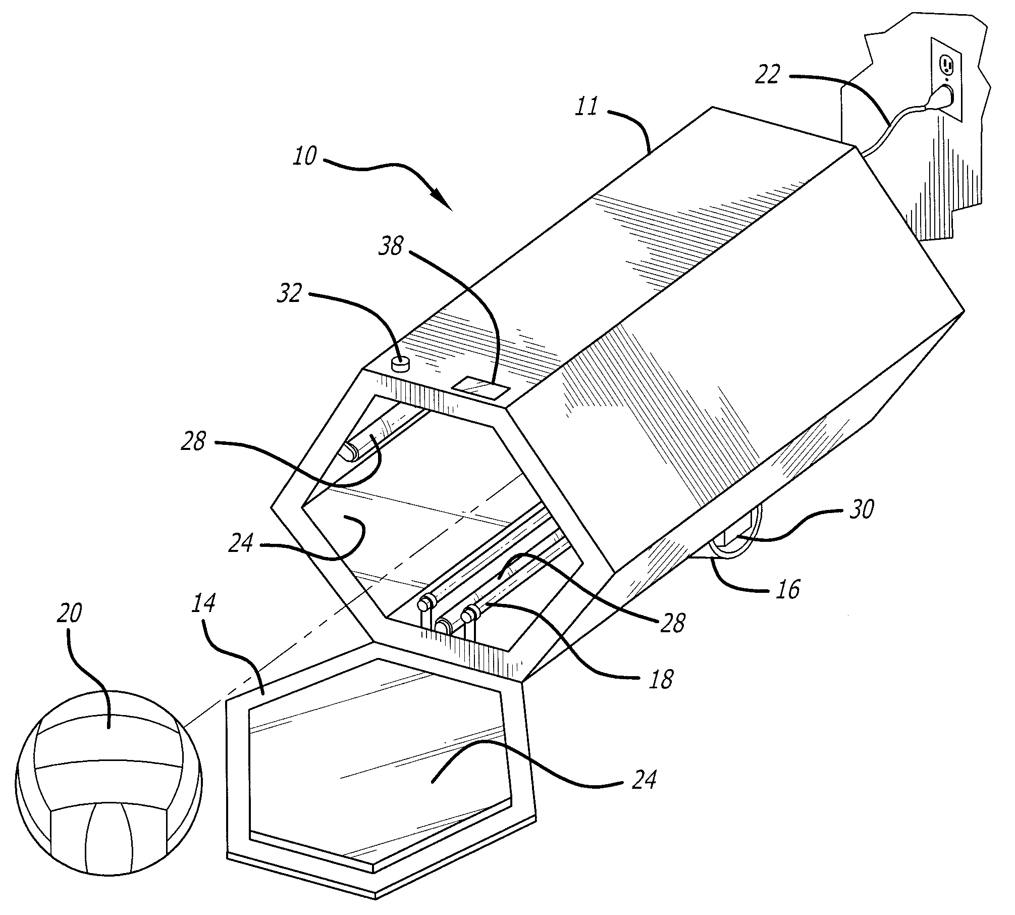 Sports ball sterilizer