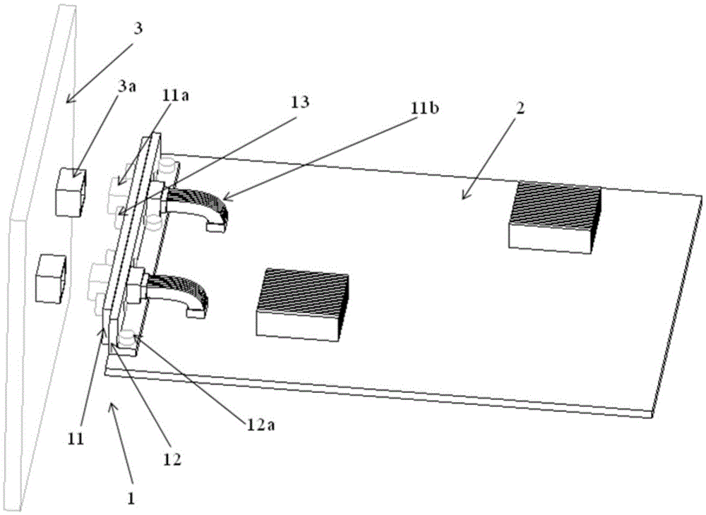 A board-to-board connection device