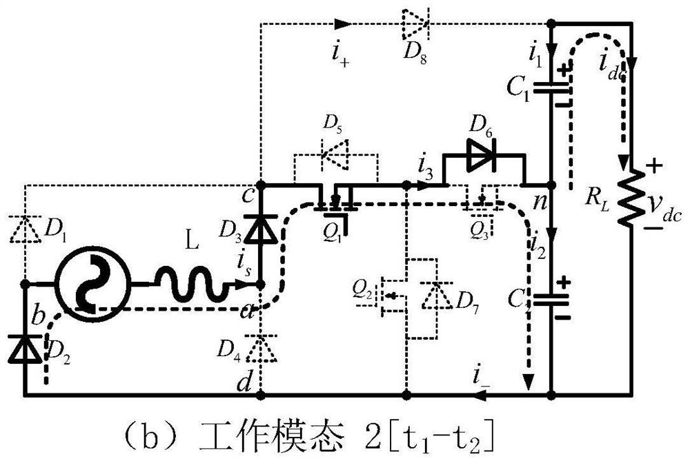 Single-phase five-level rectifier based on t-type structure