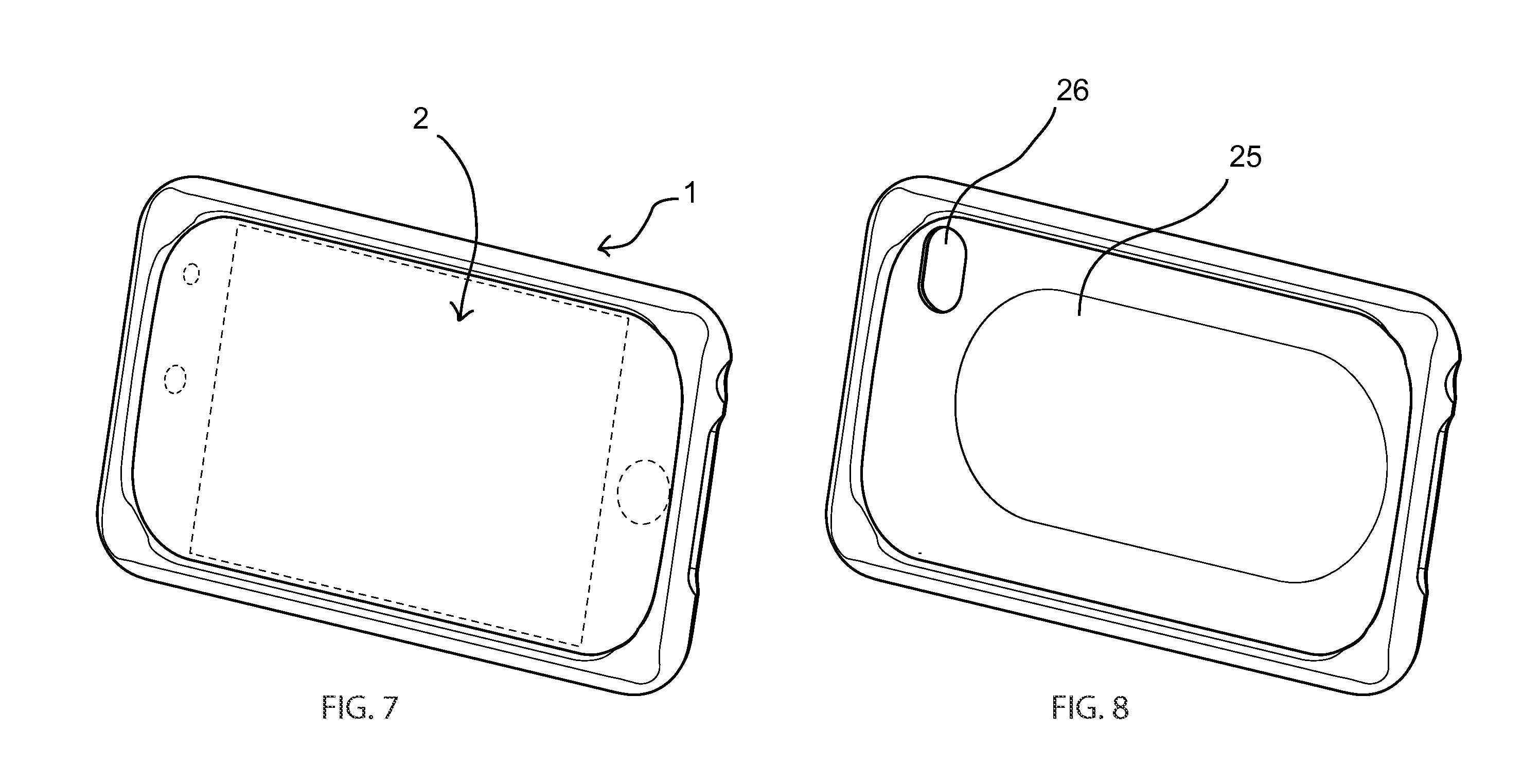 Case for portable media player with integral handles