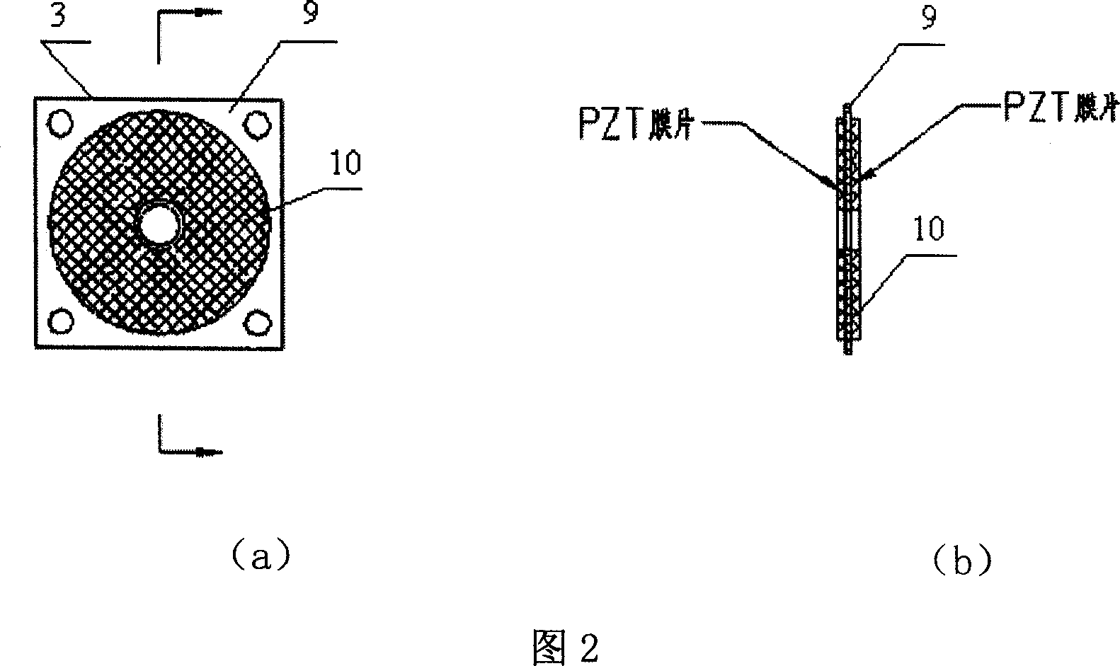 Minisize linear driver based on dimorphic crystal piezoelectric film